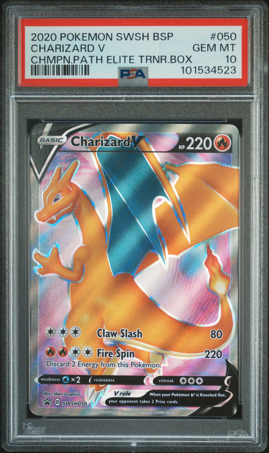 Charizard V #SWSH050 Sword & Shield Promo Promo Holofoil PSA 10