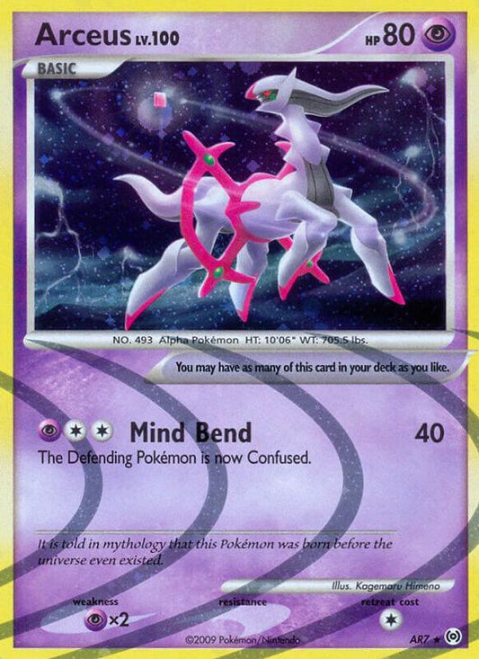 Arceus (AR7) Platinum Arceus Pokemon Card