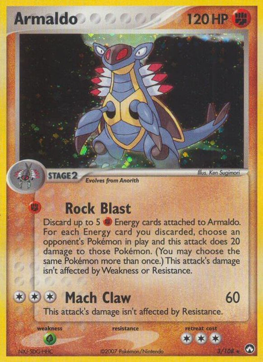 Armaldo EX Power Keepers Pokemon Card