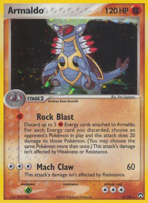 Armaldo EX Power Keepers Pokemon Card