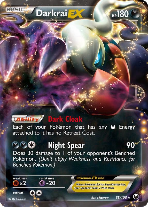 Darkrai EX Dark Explorers Pokemon Card