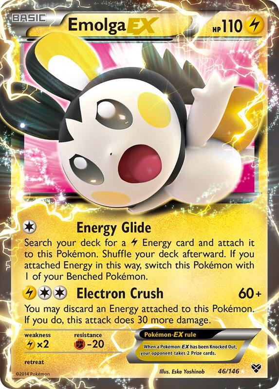 Emolga EX XY Base Set Pokemon Card
