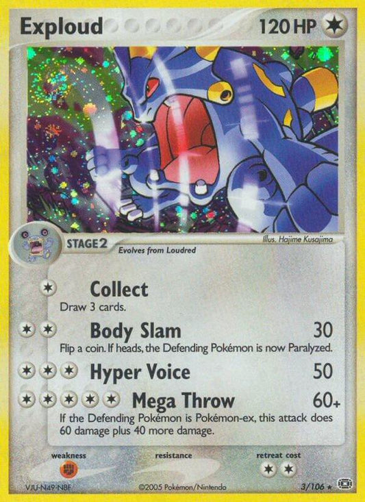 Exploud EX Emerald Pokemon Card
