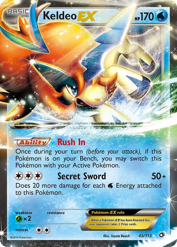 Keldeo EX Legendary Treasures Pokemon Card