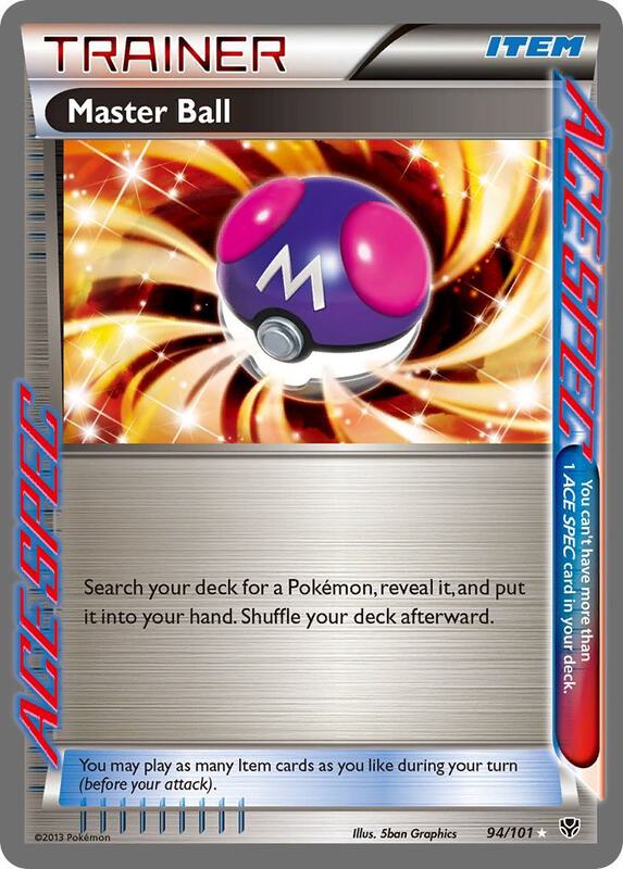 Master Ball Plasma Blast Pokemon Card