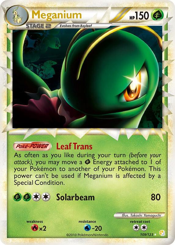Meganium (Prime) HeartGold SoulSilver Pokemon Card