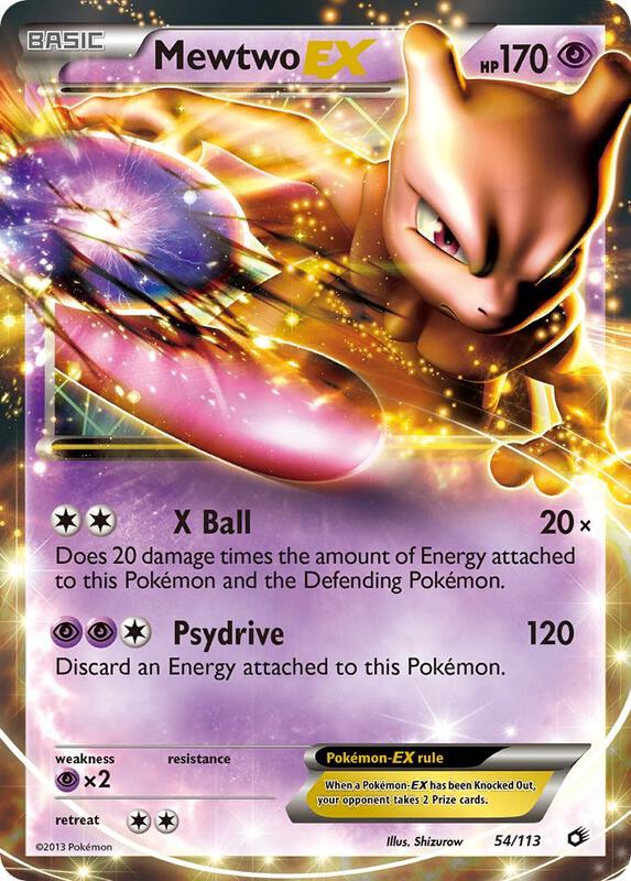 Mewtwo EX Legendary Treasures Pokemon Card