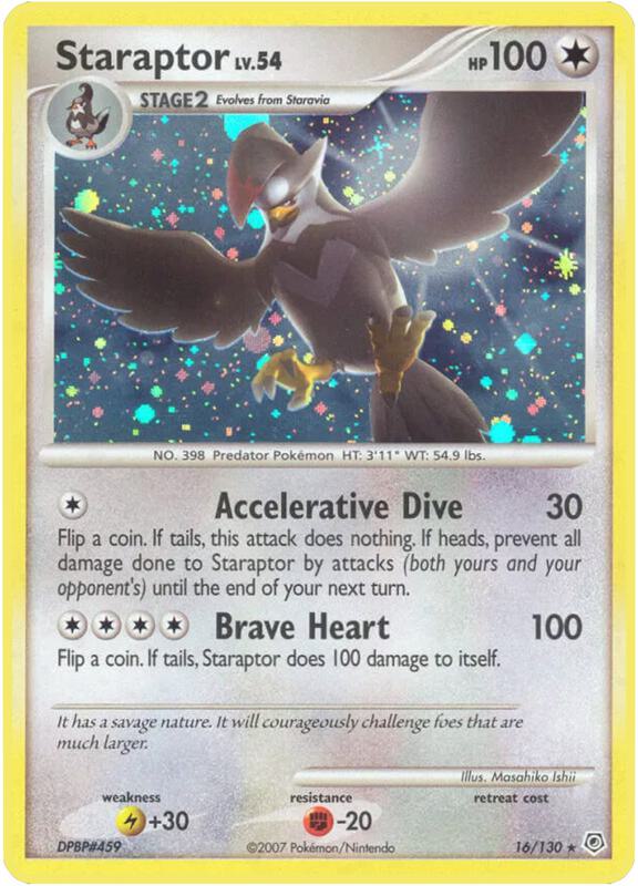 Staraptor Diamond and Pearl Pokemon Card