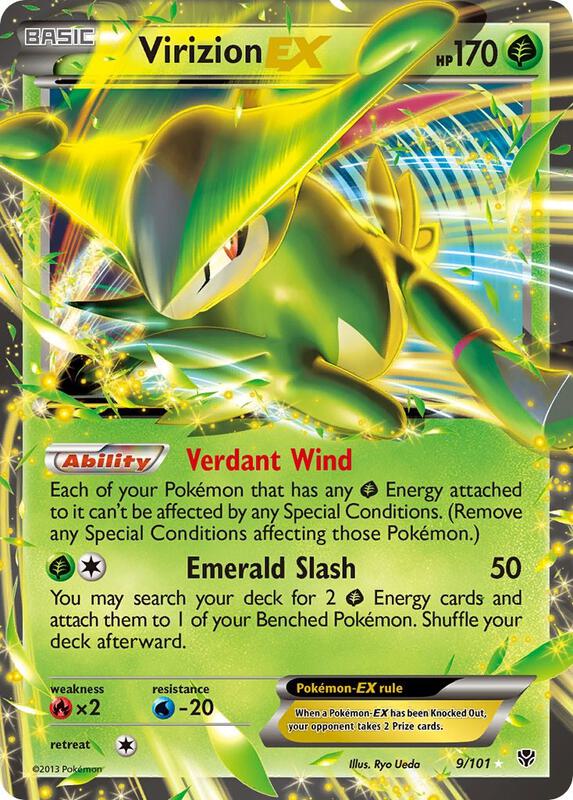 Virizion EX Plasma Blast Pokemon Card