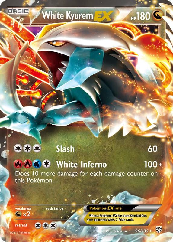 White Kyurem EX Plasma Storm Pokemon Card