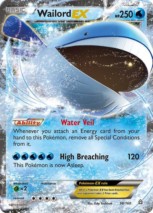 Wailord EX Primal Clash Pokemon Card