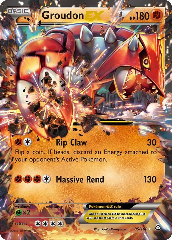 Groudon EX Primal Clash Pokemon Card