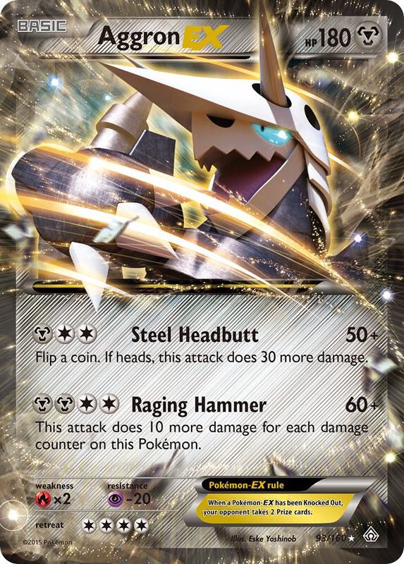 Aggron EX Primal Clash Pokemon Card