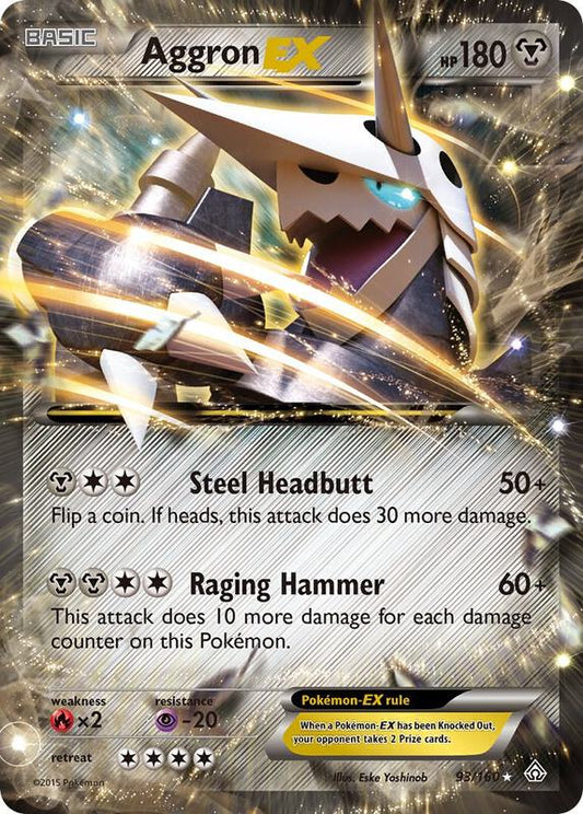 Aggron EX Primal Clash Pokemon Card