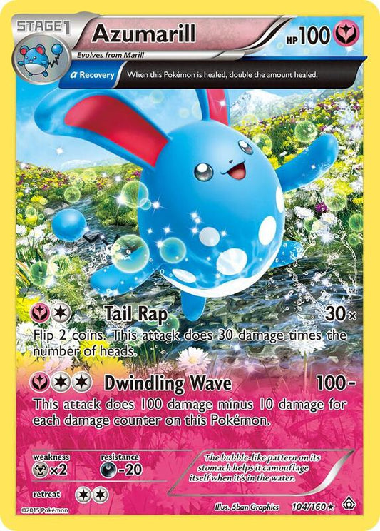 Azumarill (Alpha) Primal Clash Pokemon Card