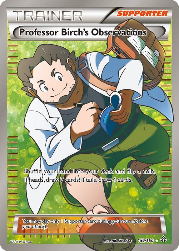 Professor Birch's Observations (159 Full Art) Primal Clash Pokemon Card