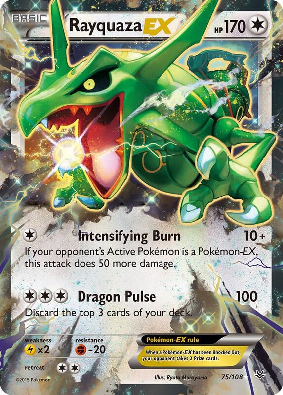 Rayquaza EX (75) Roaring Skies Pokemon Card