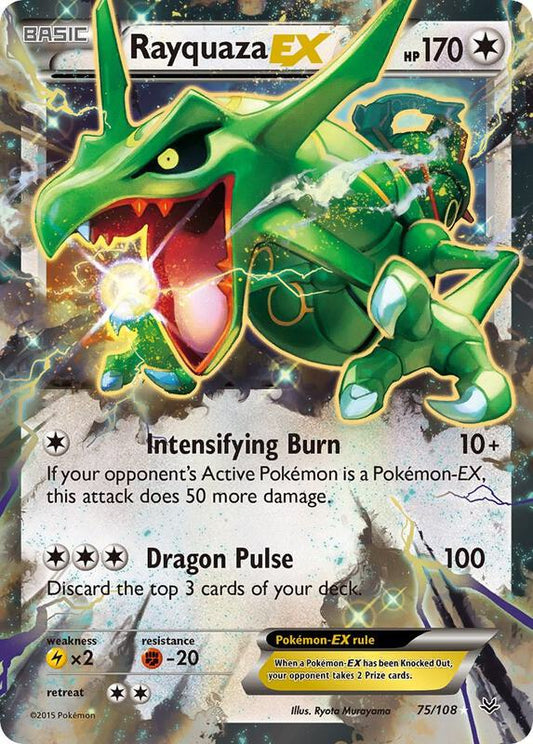 Rayquaza EX (75) Roaring Skies Pokemon Card