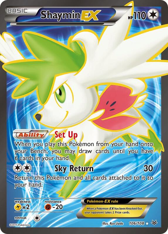 Shaymin EX (106 Full Art) Roaring Skies Pokemon Card