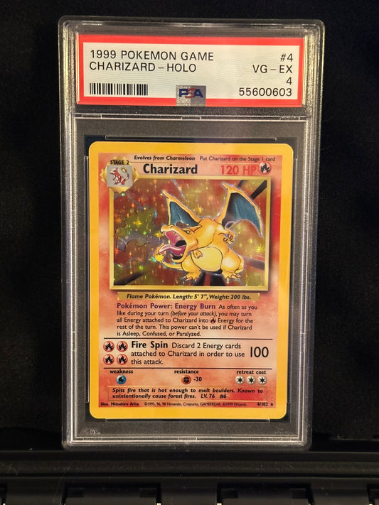 Charizard #4 Base Set (Unlimited) Holo Rare Holofoil PSA 4