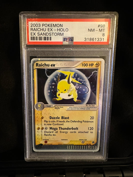 Raichu ex #98 EX Sandstorm Ultra Rare Holofoil PSA 8