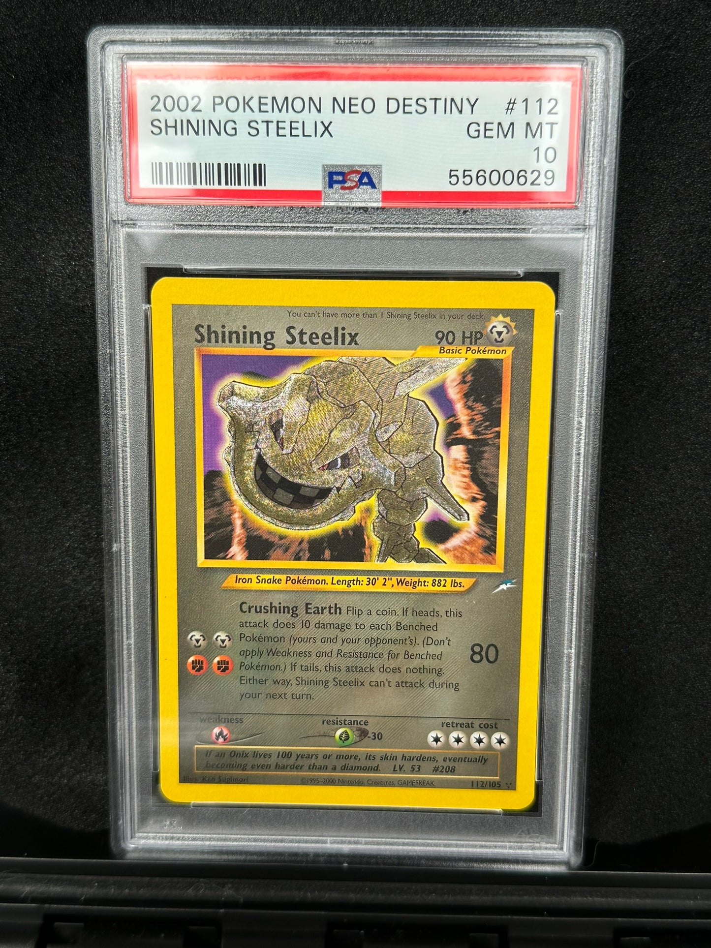 Shining Steelix #112 Neo Destiny Secret Rare Unlimited Holofoil PSA 10
