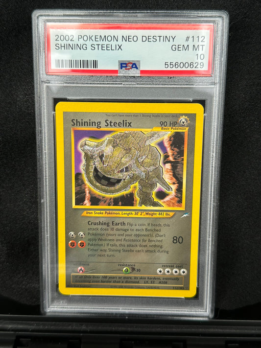 Shining Steelix #112 Neo Destiny Secret Rare Unlimited Holofoil PSA 10