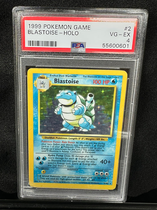Blastoise #2 Base Set Holo Rare Holofoil PSA 4