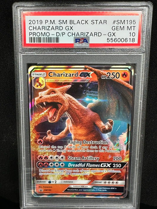 Charizard GX #SM195 Sun & Moon Promo Promo Holofoil PSA 10