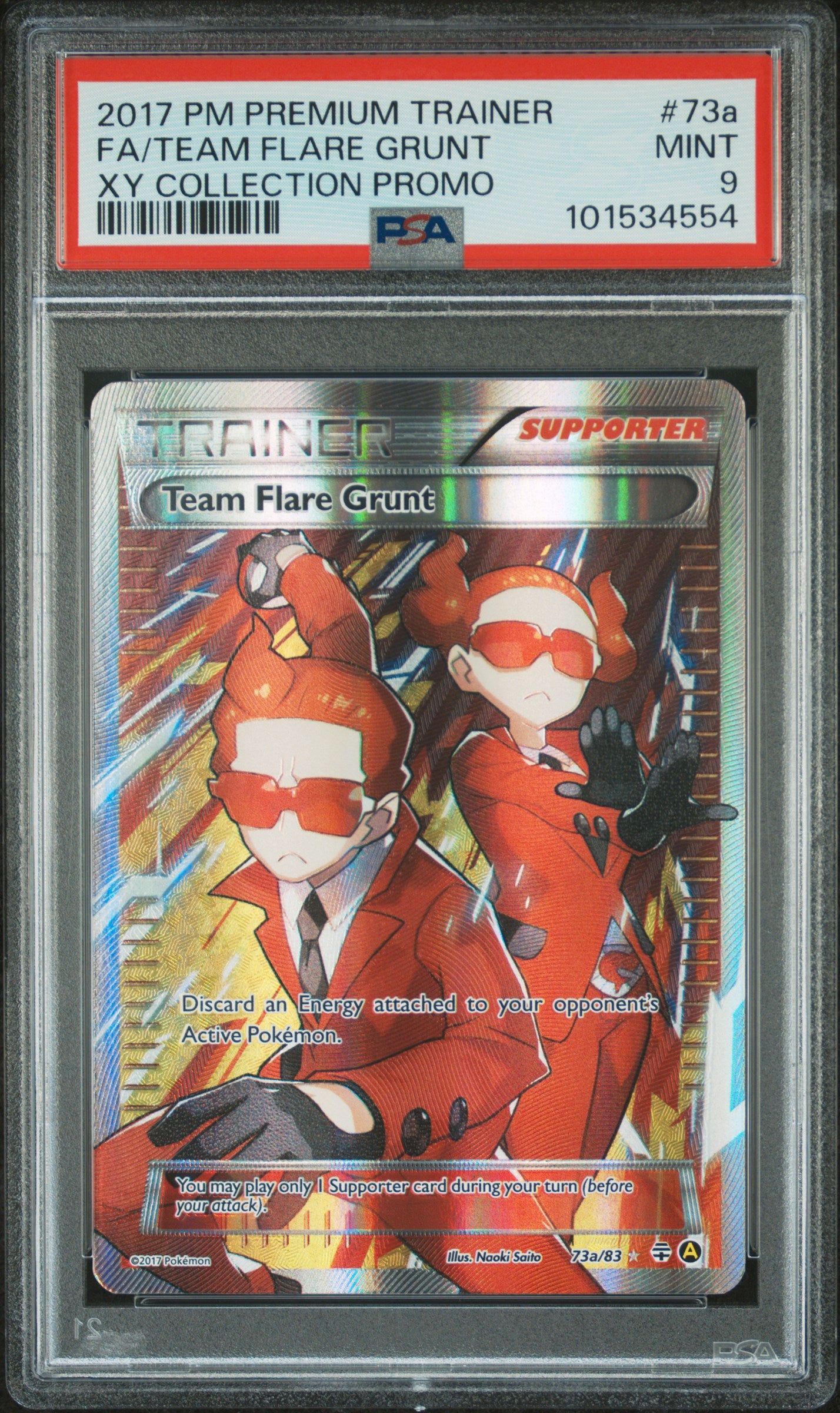 Team Flare Grunt #73a/83 Alternate Art Promos Promo Holofoil PSA 9